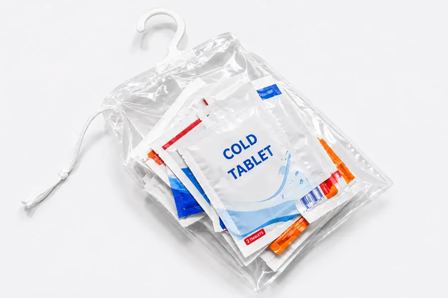 Polypropylene White Block Drawstring Bags