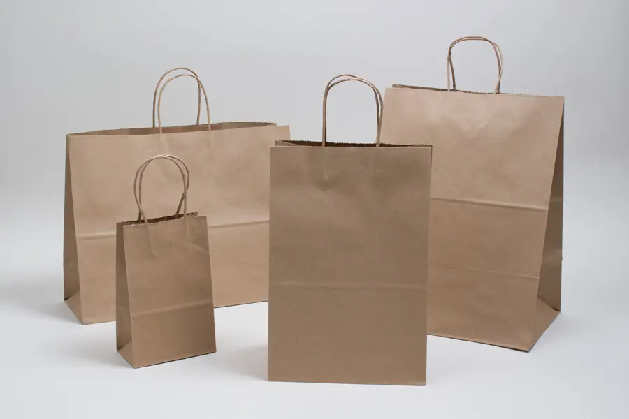 EcoPlus™ Natural Kraft Paper Shopping Bags