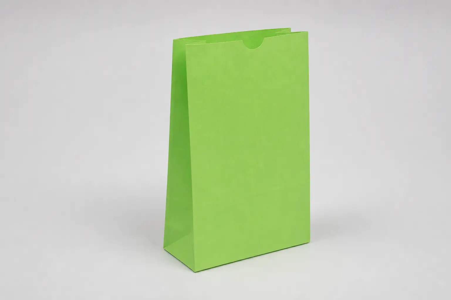 5W x 3-1/8D x 9-5/8H, Stand Up Colored Paper Bags, Lime Green