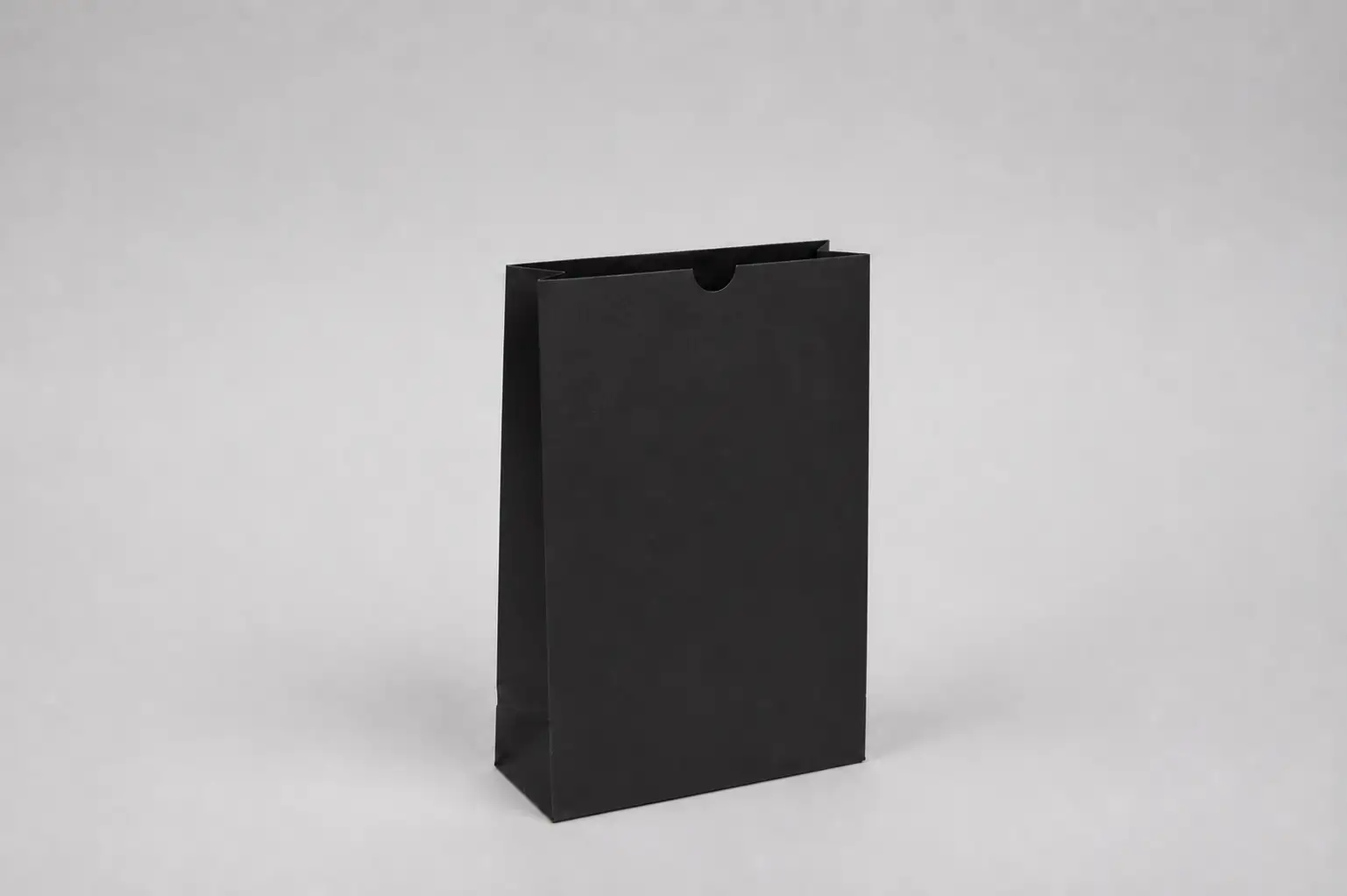 5W x 3-1/8D x 9-5/8H, Stand Up Colored Paper Bags, Black