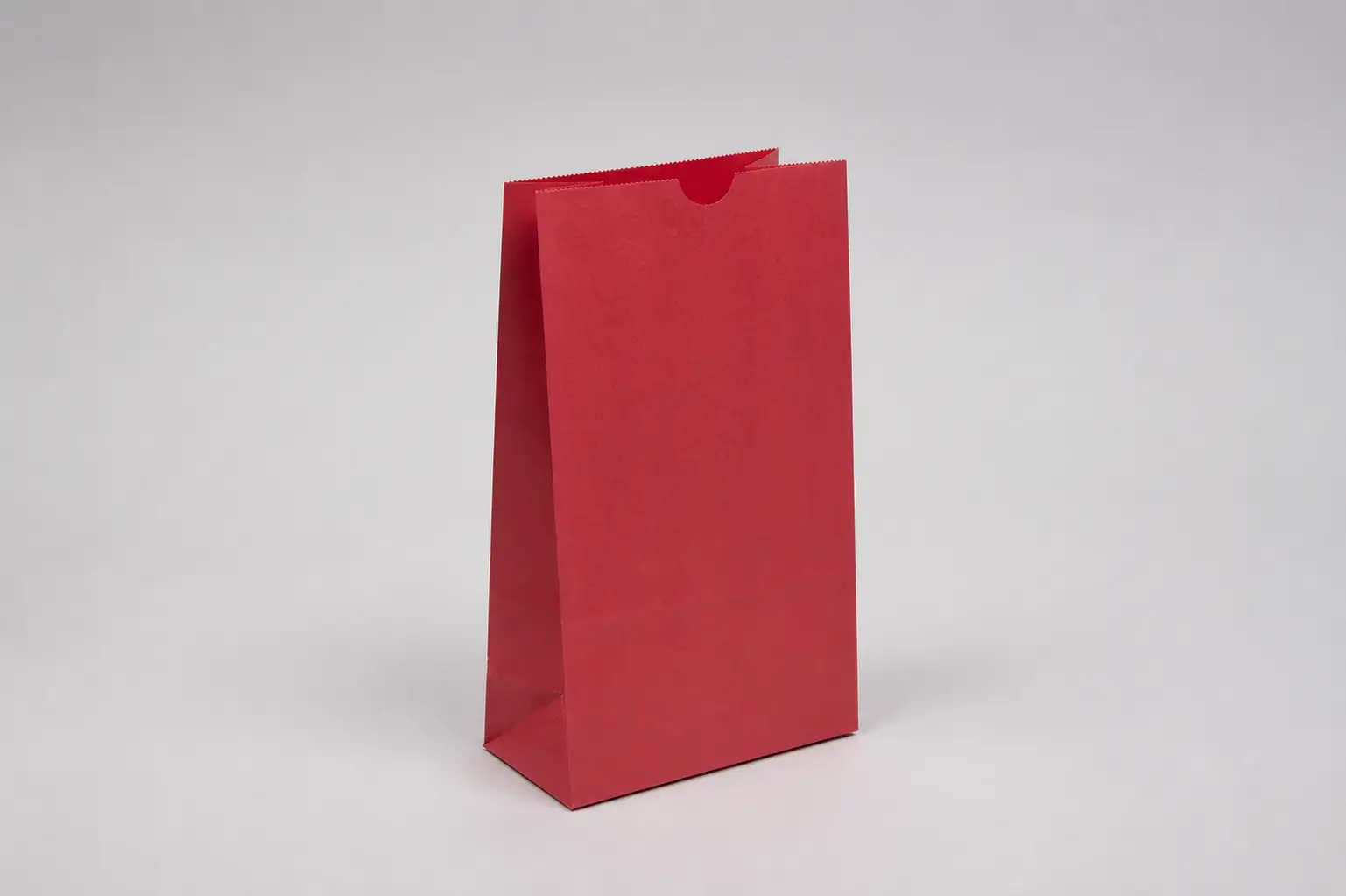 5W x 3-1/8D x 9-5/8H, Stand Up Colored Paper Bags, Red