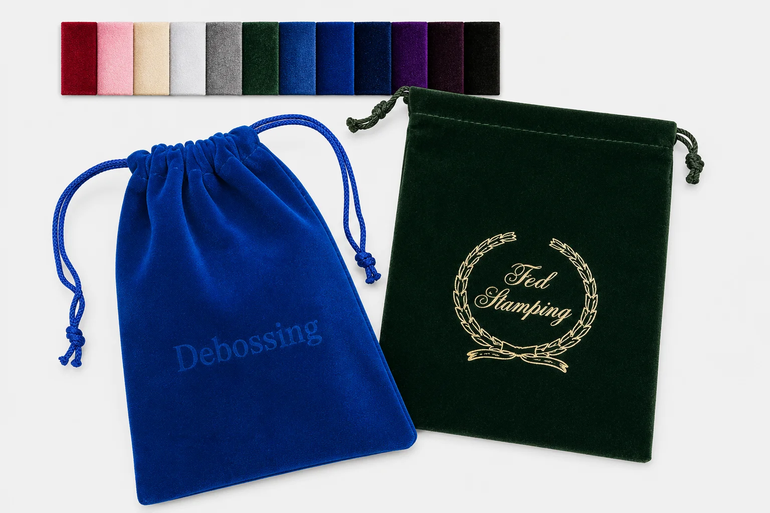 Rayo Velour Drawstring Pouches