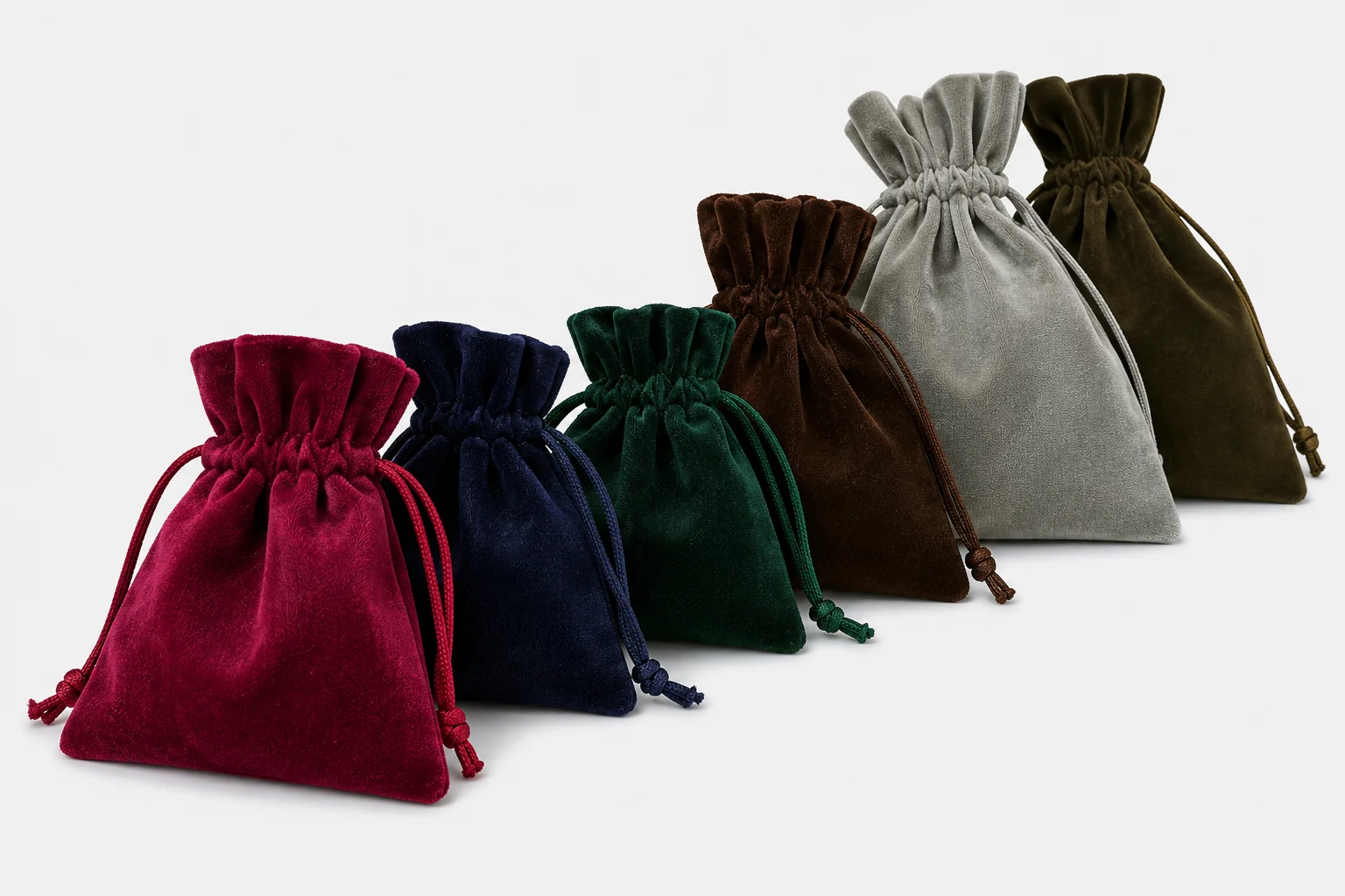Royal Suede Drawstring Pouches