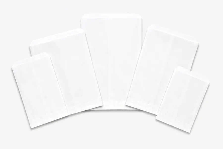 Flat White Kraft Merchandise Bags