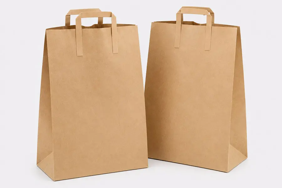 12W x 7L x 17H, Natural Kraft Handle Sack Bags