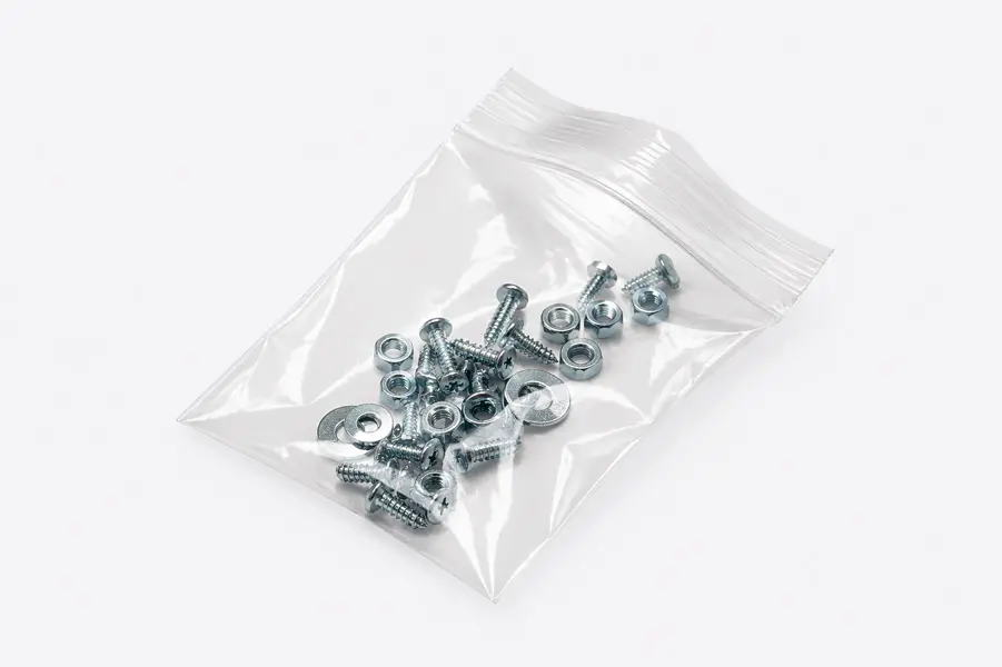 Pre-Opened Clear Zip Bags