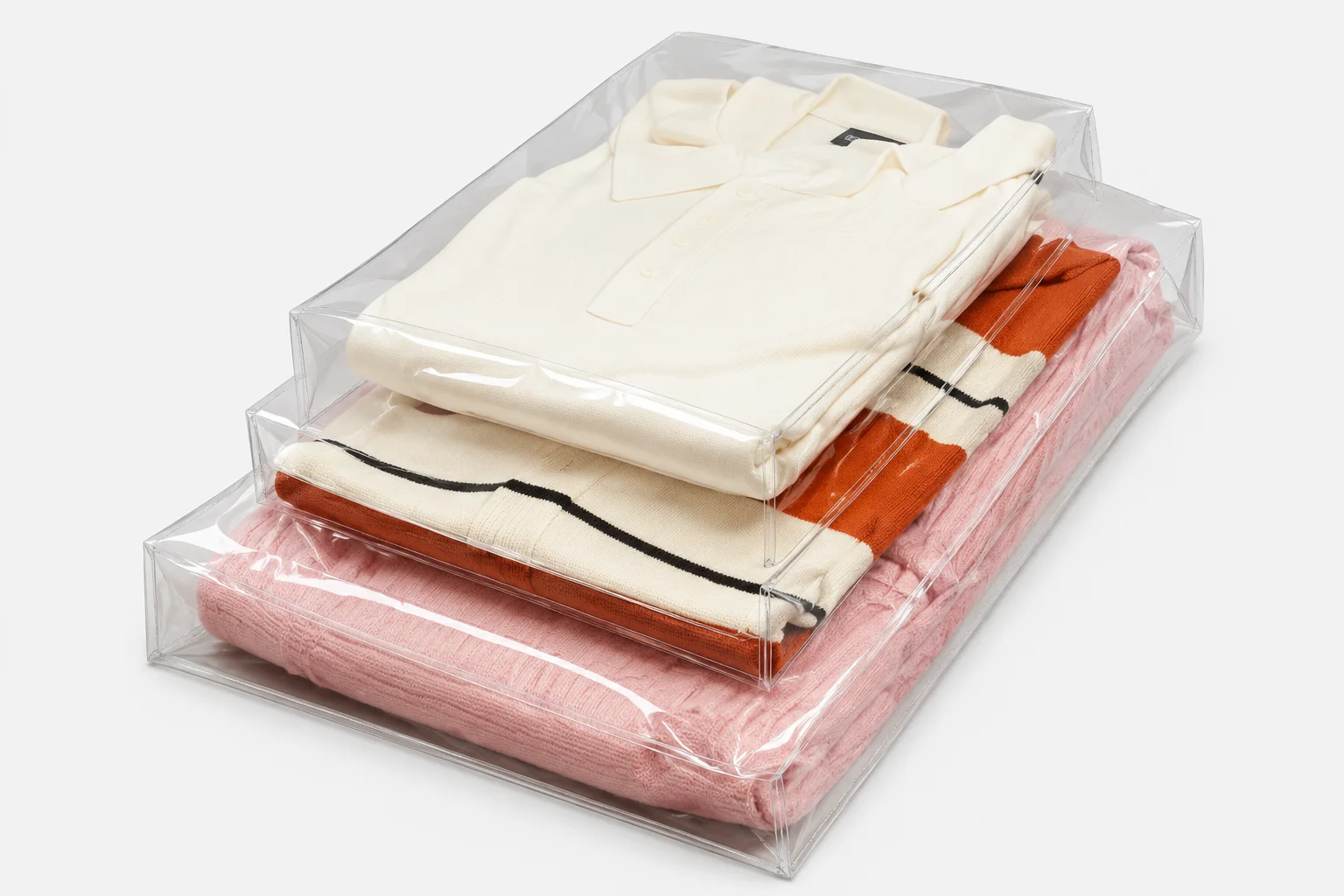 Clear PVC 2 Piece Apparel Boxes