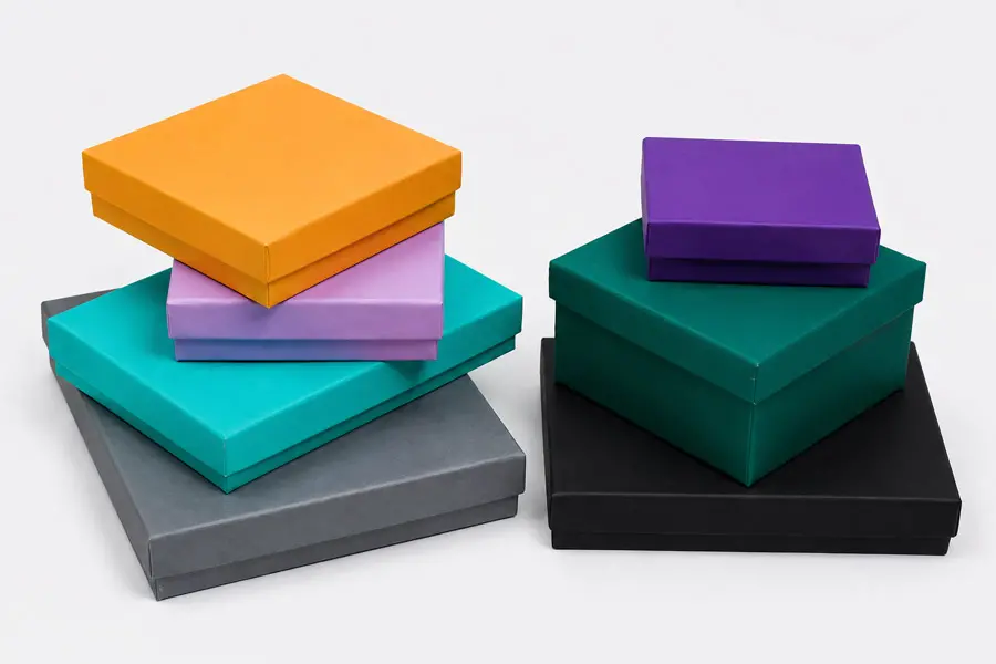 Cotton Filled Jewelry Boxes - Matte Colors