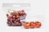 10.75W x 6L x 4BG Produce Bags, Die Cut Handle, Zip Top, Vented