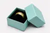 1-5/8W x 1-5/8L x 1-1/4H, Deluxe Set Up Ring / Lapel Pin Box w/Foam Insert, Aqua Jewel