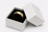 1-5/8W x 1-5/8L x 1-1/4H, Deluxe Set Up Ring / Lapel Pin Box w/Foam Insert, White Swirl