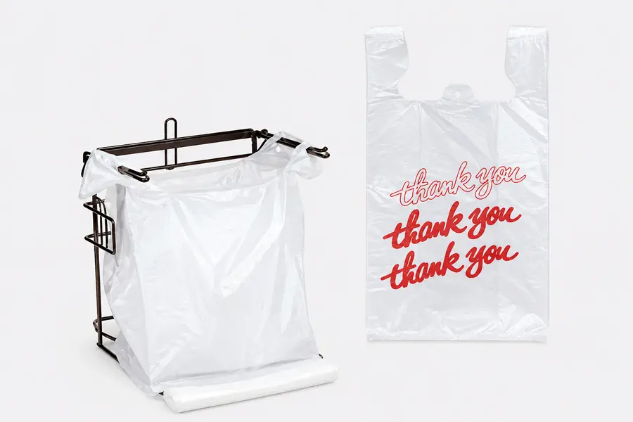 8W x 4D x 10L, 1.5 Mil Plastic Shopping Bags