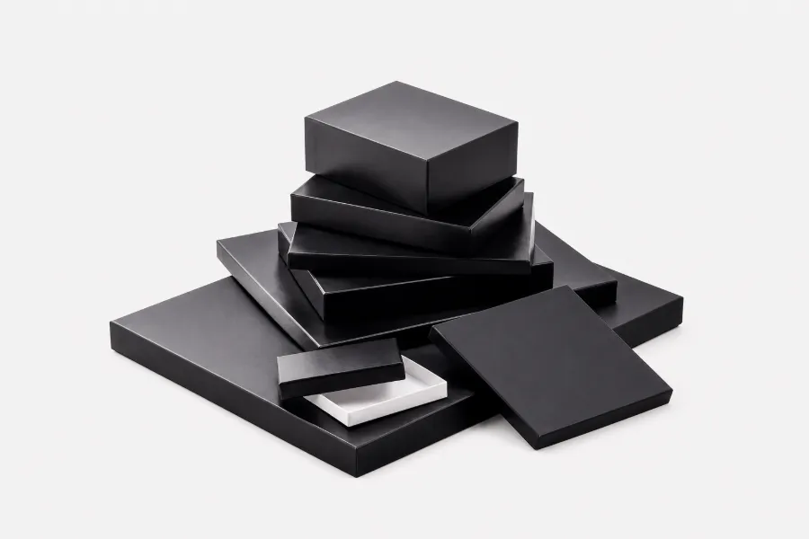 Black Leatherette Photo Boxes