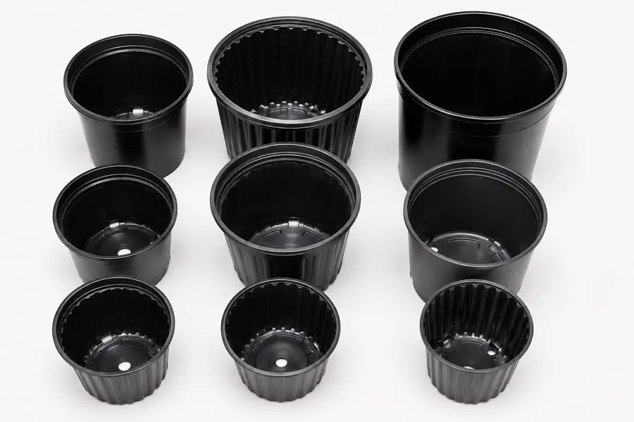 2.5 Gallon (275 Series) Black Plastic Nursery Pots