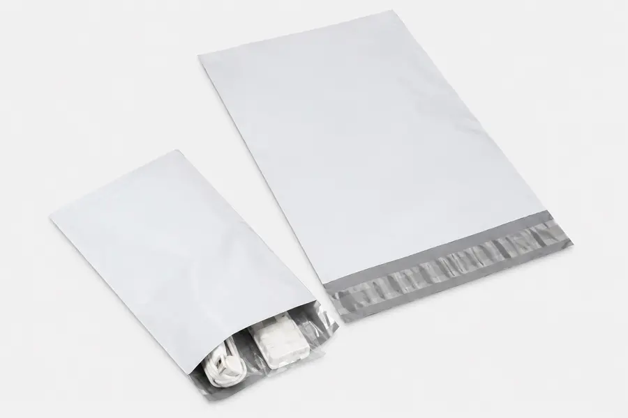 7-1/2W x 10-1/2L, White Poly Self-Seal Mailers
