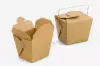 2-3/4W x 2L x 2-1/2H, Matte Kraft Paper Take-Out Boxes