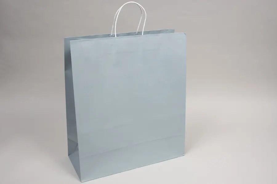 16W x 7D x 19H, Midtown Matte Colored Upscale Turn Top J Handle Bags, Frosted Blue