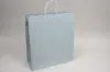 16W x 7D x 19H, Midtown Matte Colored Upscale Turn Top J Handle Bags, Frosted Blue
