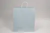 16W x 7D x 19H, Midtown Matte Colored Upscale Turn Top J Handle Bags, Frosted Blue
