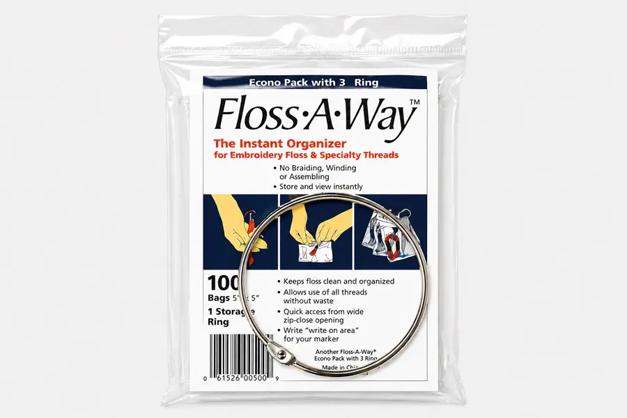 5W x 3L, 2 Mil Floss-A-Way Bags with Ring