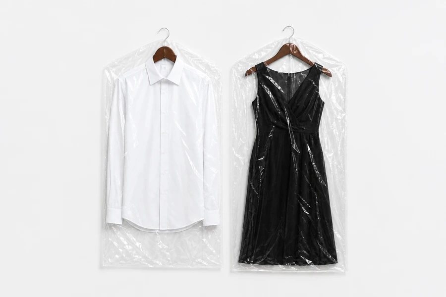clear plastic garment bags