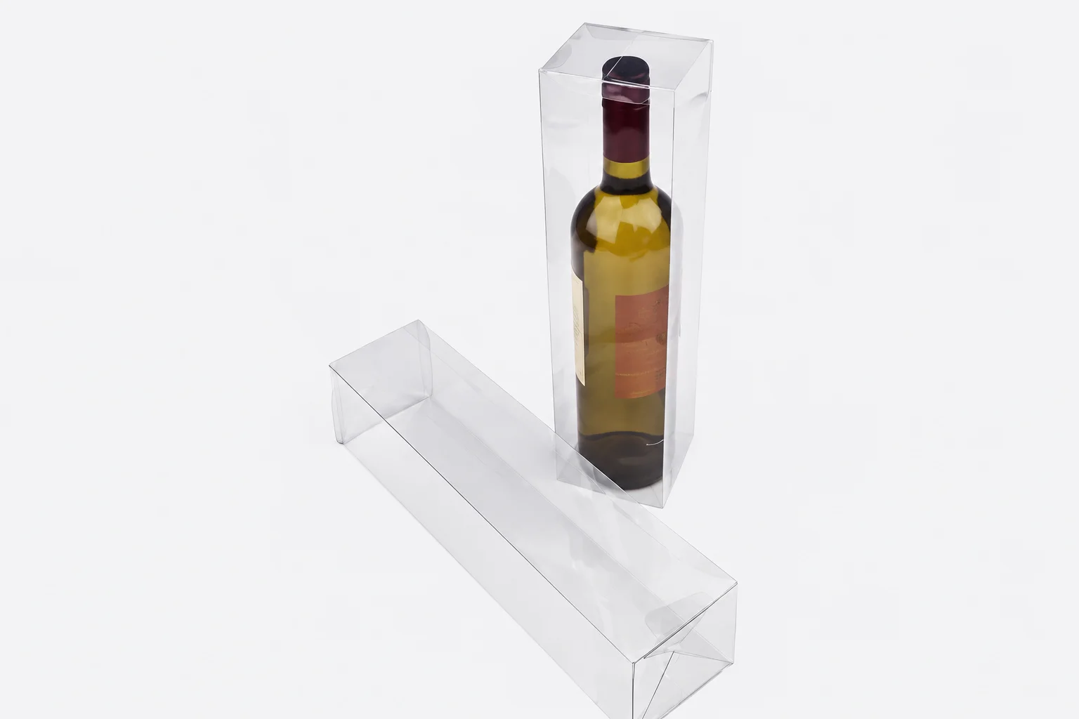 1 Piece Single Bottle Clear Wine Box
