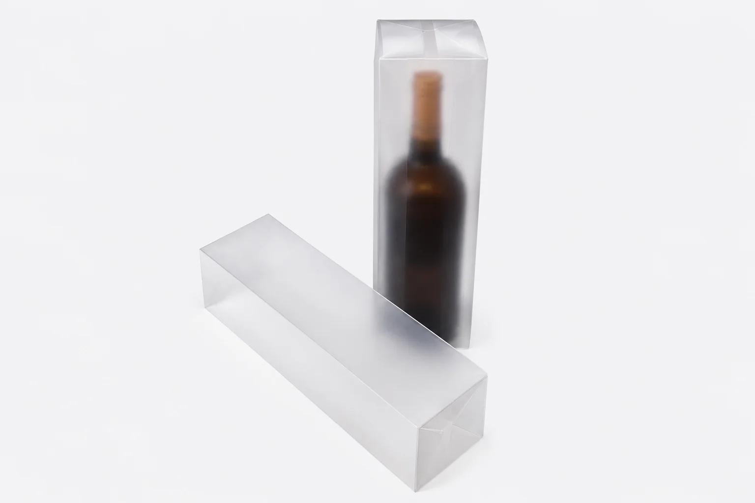 1 Piece Single Bottle Frosted Wine Box