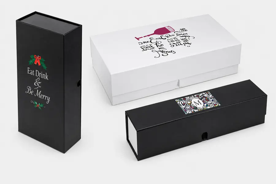 Rigid Magnetic Full Color Imprinted Wine Box