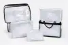 6L X 4H X 1.5W +1.5 FLAP, SNAP CLOSE VINYL COSMETIC BAGS, 6 GAUGE, DPC PHTHALATE FREE VINYL