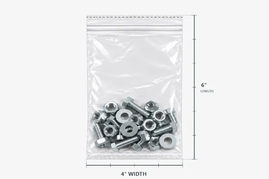 4W x 6L, 3 Mil Tamper Evident Zip Bags