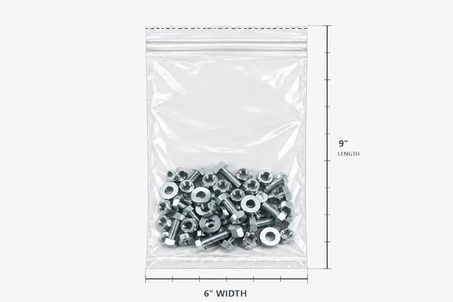 6W x 9L, 3 Mil Tamper Evident Zip Bags