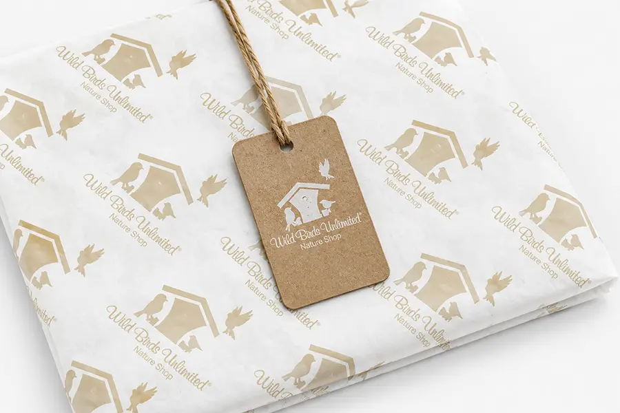 1.25 x 2, Wild Birds Kraft String Tags