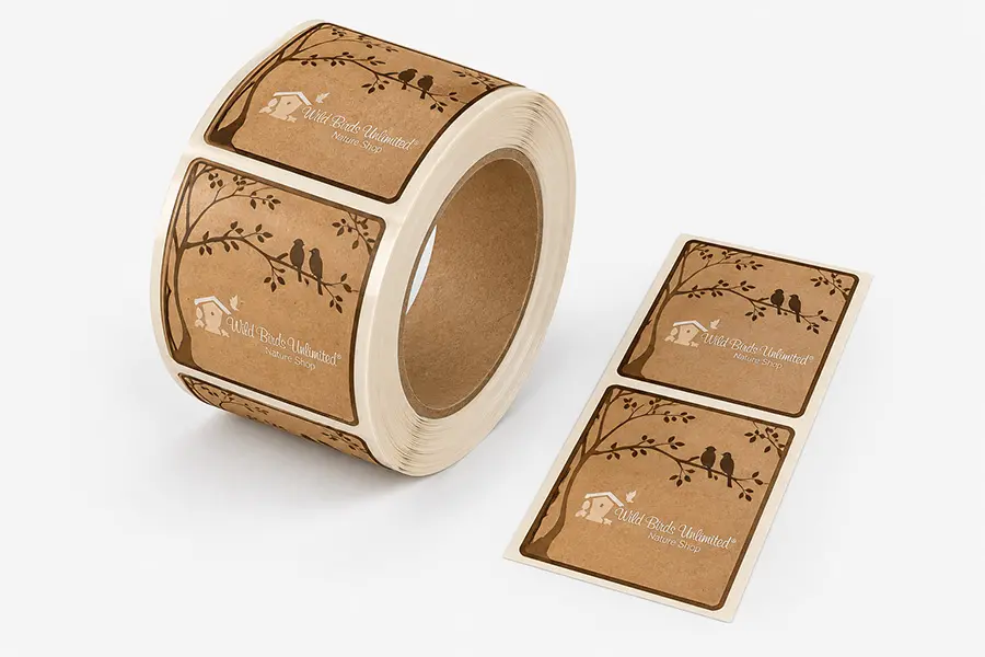 2 x 3, WBU Kraft Labels, 3-Color