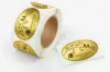 2 x 3.5, WBU Gold Oval Labels, Hot Stamp