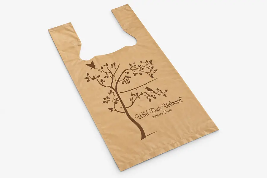 9 x 5 x 18, WBU Kraft Plastic Bags