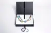 7L x 5-1/2W x 1-1/4H, Deluxe Ribbon Jewelry Boxes, Matte Navy