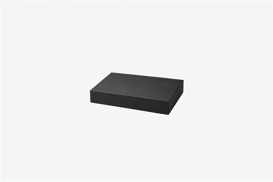 6-1/8W x 4-3/8L x 7/8H, General Purpose Rigid 2 Piece Shallow Black Boxes