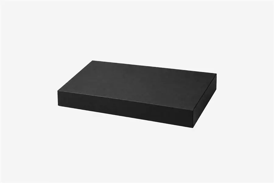 10-1/8W x 8-1/8L x 7/8H, General Purpose Rigid 2 Piece Shallow Black Boxes