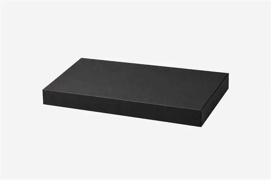 12-1/8W x 9-1/8L x 7/8H, General Purpose Rigid 2 Piece Shallow Black Boxes