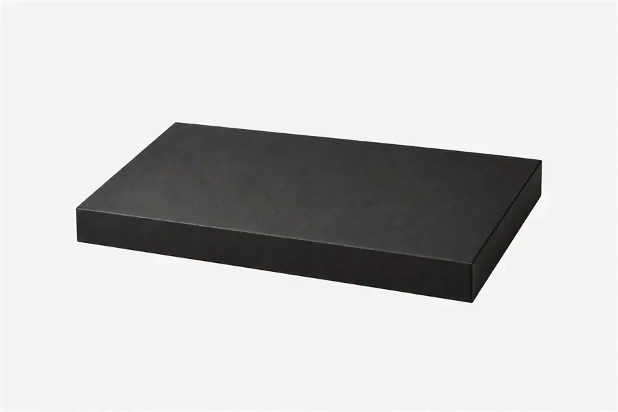 13-1/8W x 10-5/8L x 7/8H, General Purpose Rigid 2 Piece Shallow Black Boxes