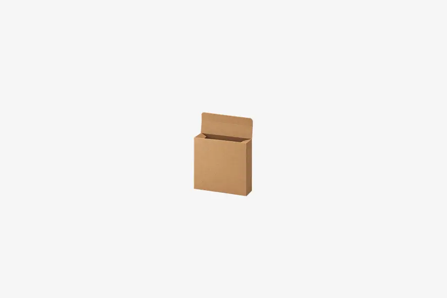 3W x 0.875L x 3H, Reverse Tuck Flap Kraft Box, Kraft
