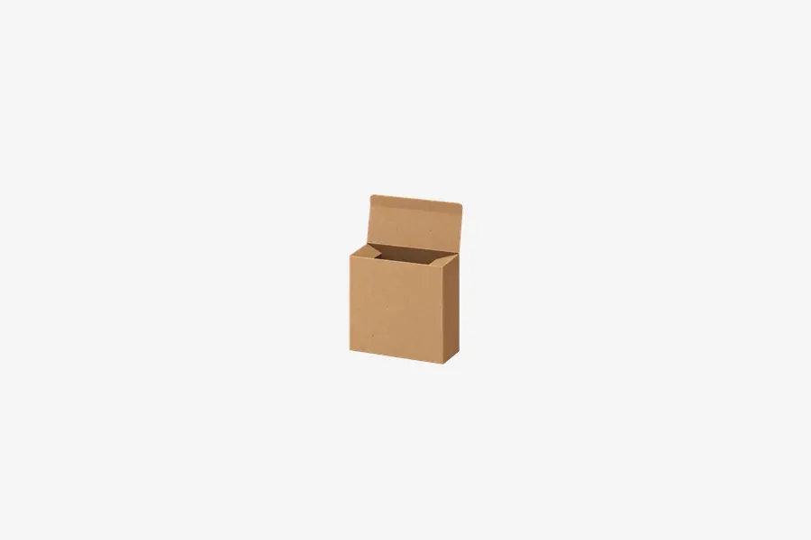 3W x 1.312L x 3H, Reverse Tuck Flap Kraft Box, Kraft