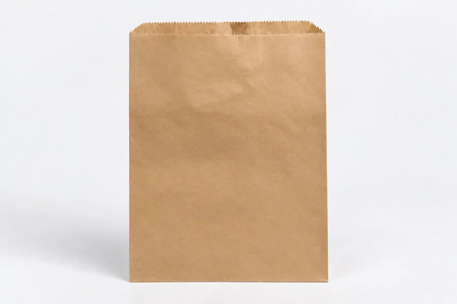 8-1/2W x 11L, Flat Plain Brown Kraft Merchandise Bags