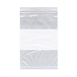 White Block Zip Bags