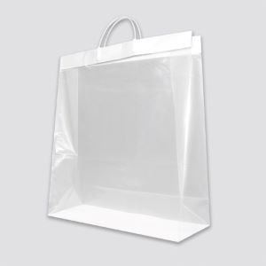 16W x 6D x 12L, 2.5 Mil Clear Merchandise Bags with Loop Handle