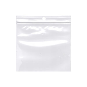 2W x 2L, 2 Mil Polypropylene Hang Hole Zip Bags