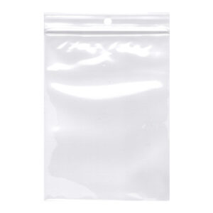 2W x 3L, 2 Mil Polypropylene Hang Hole Zip Bags
