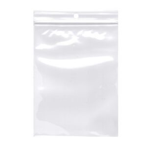 6W x 9L, 2 Mil Polypropylene Hang Hole Zip Bags