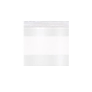 4W x 4L, 2 Mil Polypropylene White Block Zip Bags