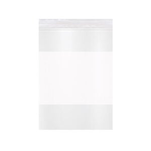 4W x 6L, 2 Mil Polypropylene White Block Zip Bags